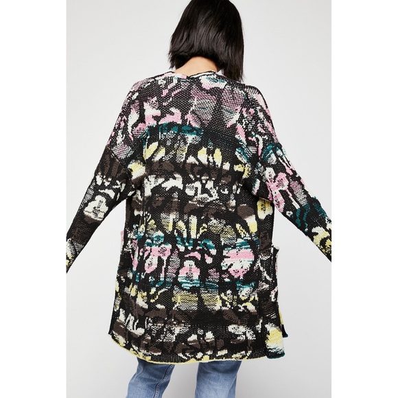 Free People Think Twice Multi Stripe Cardigan M - Picture 9 of 9